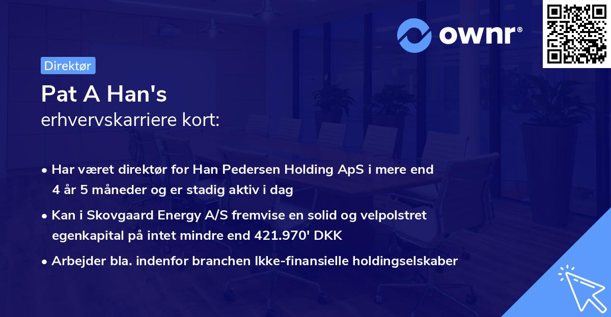 Pat A Han's erhvervskarriere kort