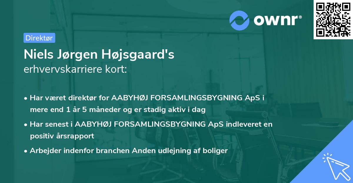 Niels Jørgen Højsgaard's erhvervskarriere kort