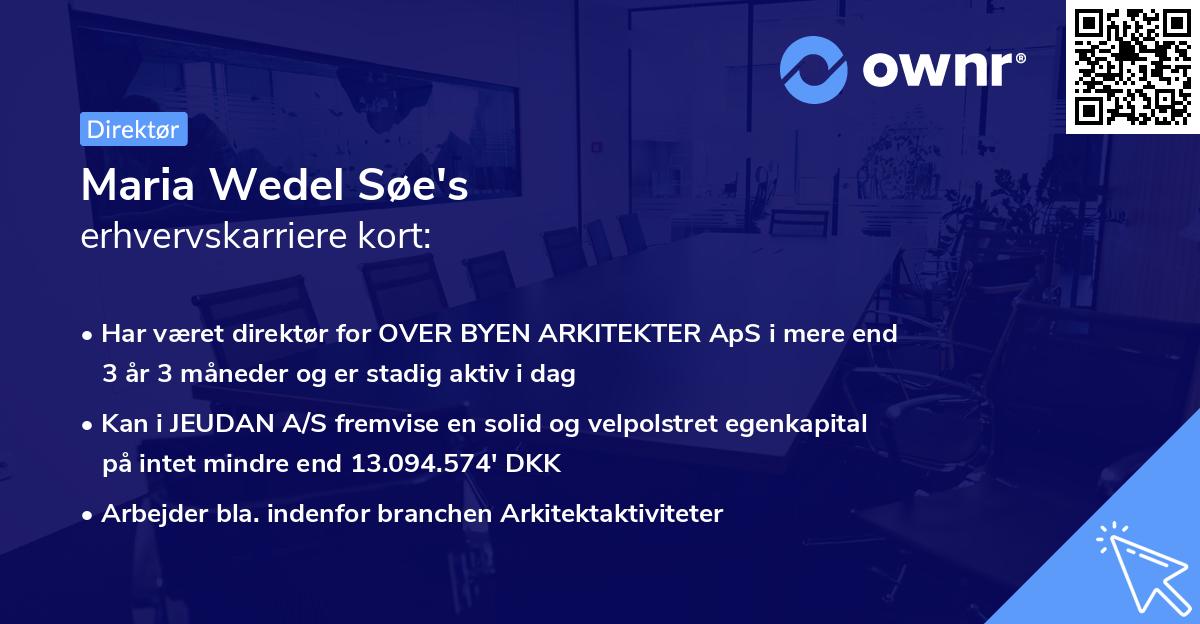 Maria Wedel Søe's erhvervskarriere kort