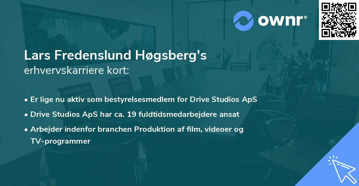 Lars Fredenslund Høgsberg's erhvervskarriere kort