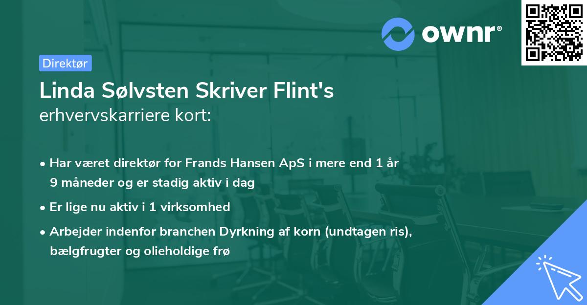 Linda Sølvsten Skriver Flint's erhvervskarriere kort