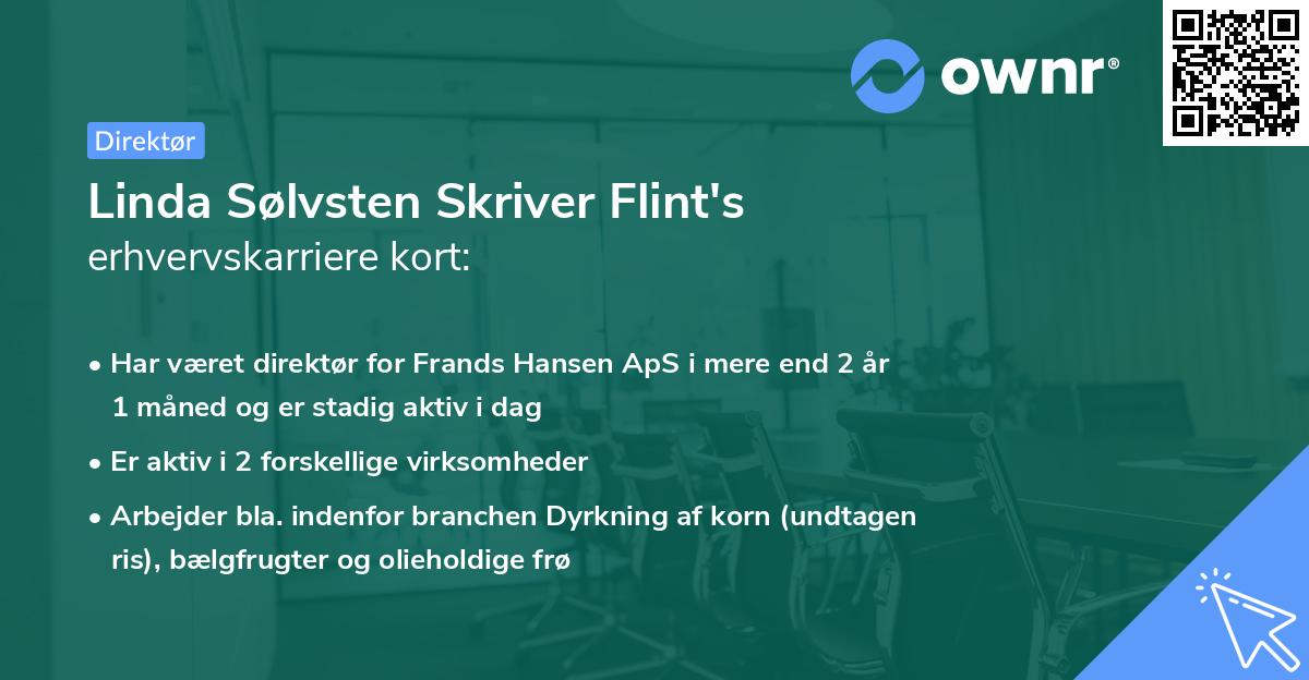 Linda Sølvsten Skriver Flint's erhvervskarriere kort