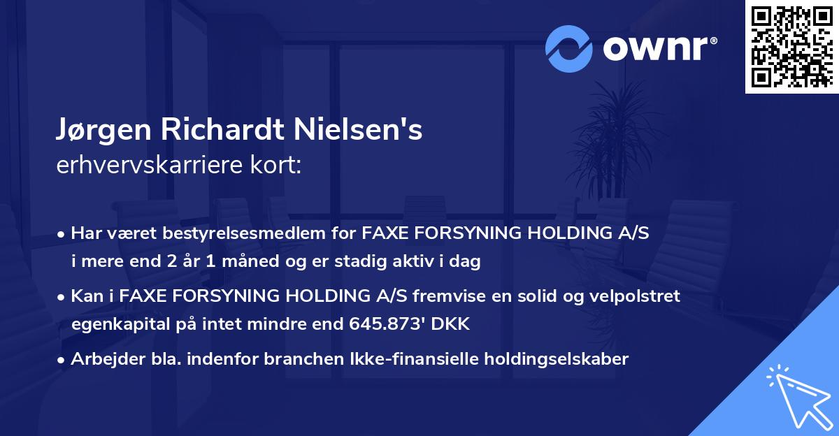 Jørgen Richardt Nielsen's erhvervskarriere kort