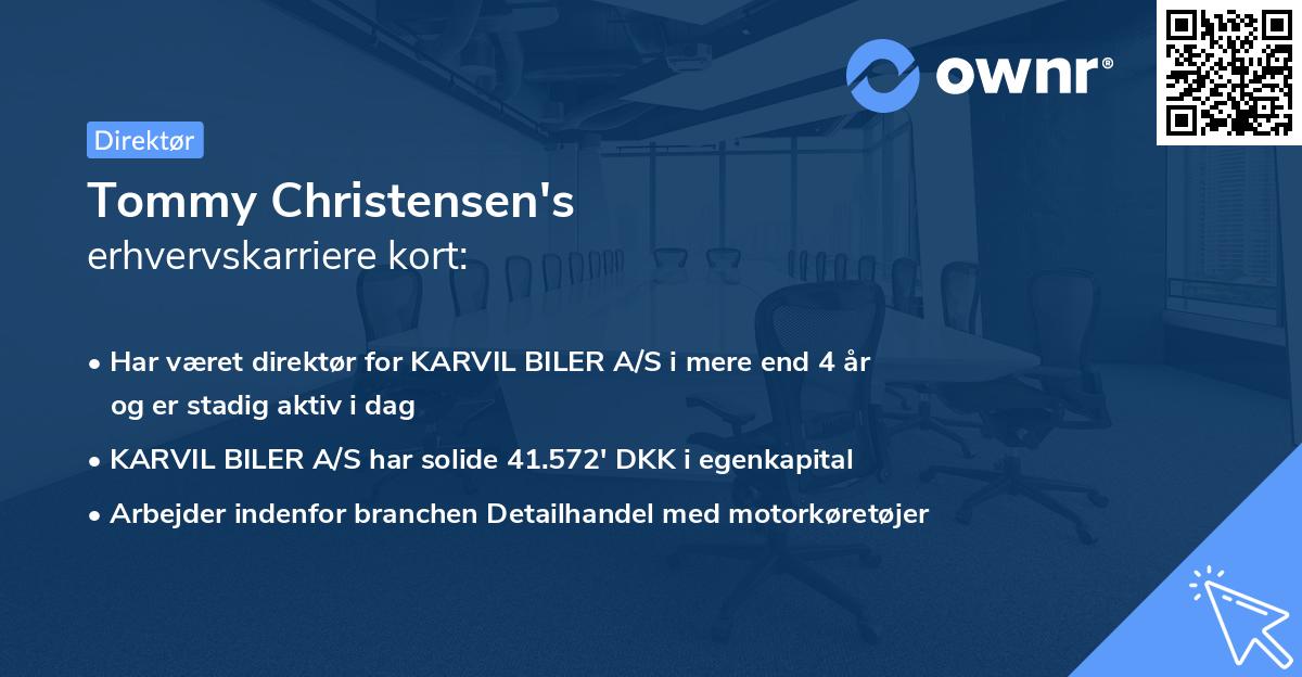Tommy Christensen's erhvervskarriere kort