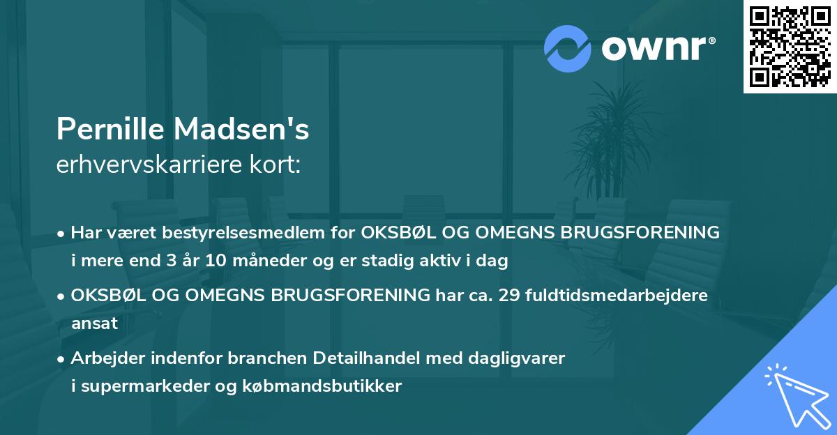 Pernille Madsen's erhvervskarriere kort