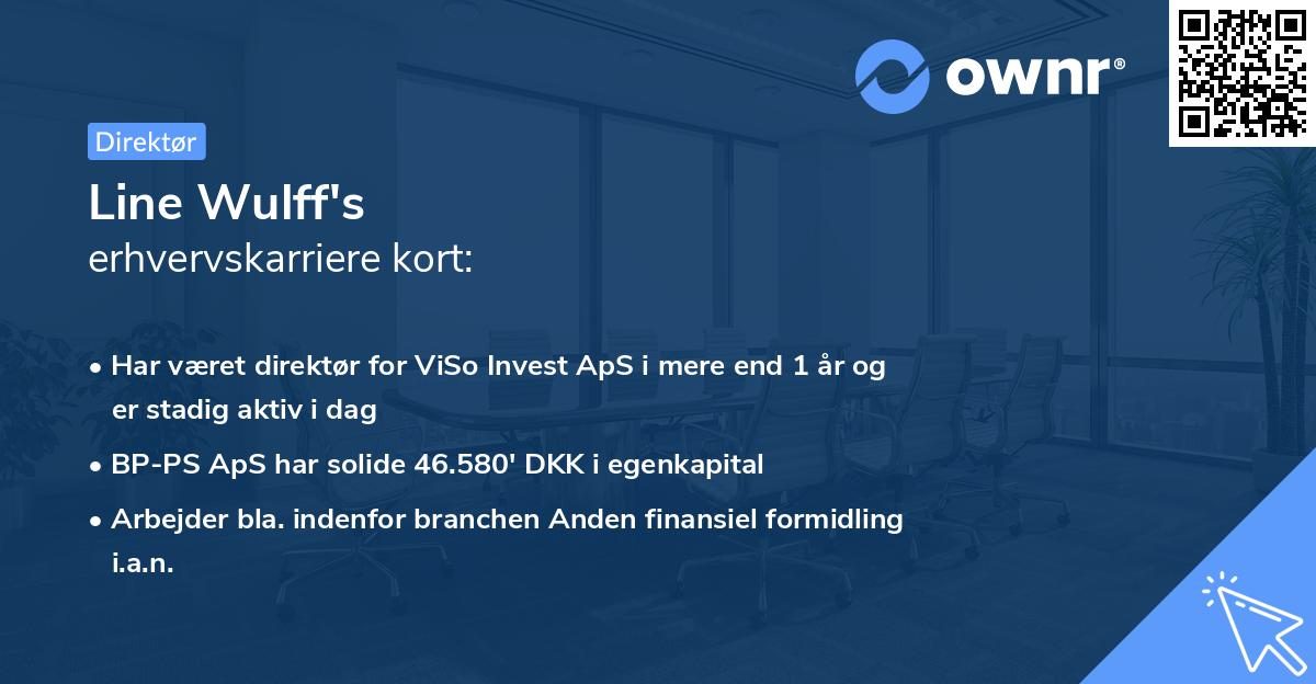 Line Wulff's erhvervskarriere kort