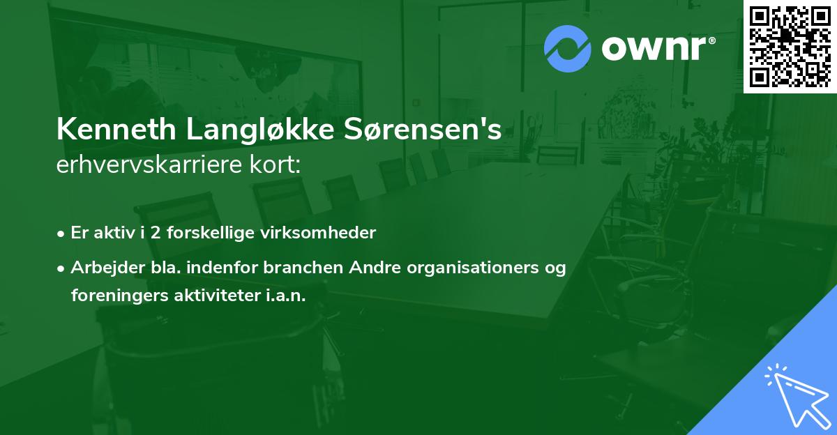 Kenneth Langløkke Sørensen's erhvervskarriere kort