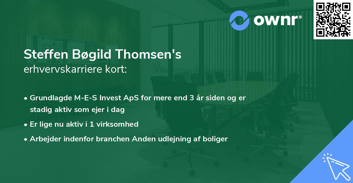 Steffen Bøgild Thomsen's erhvervskarriere kort