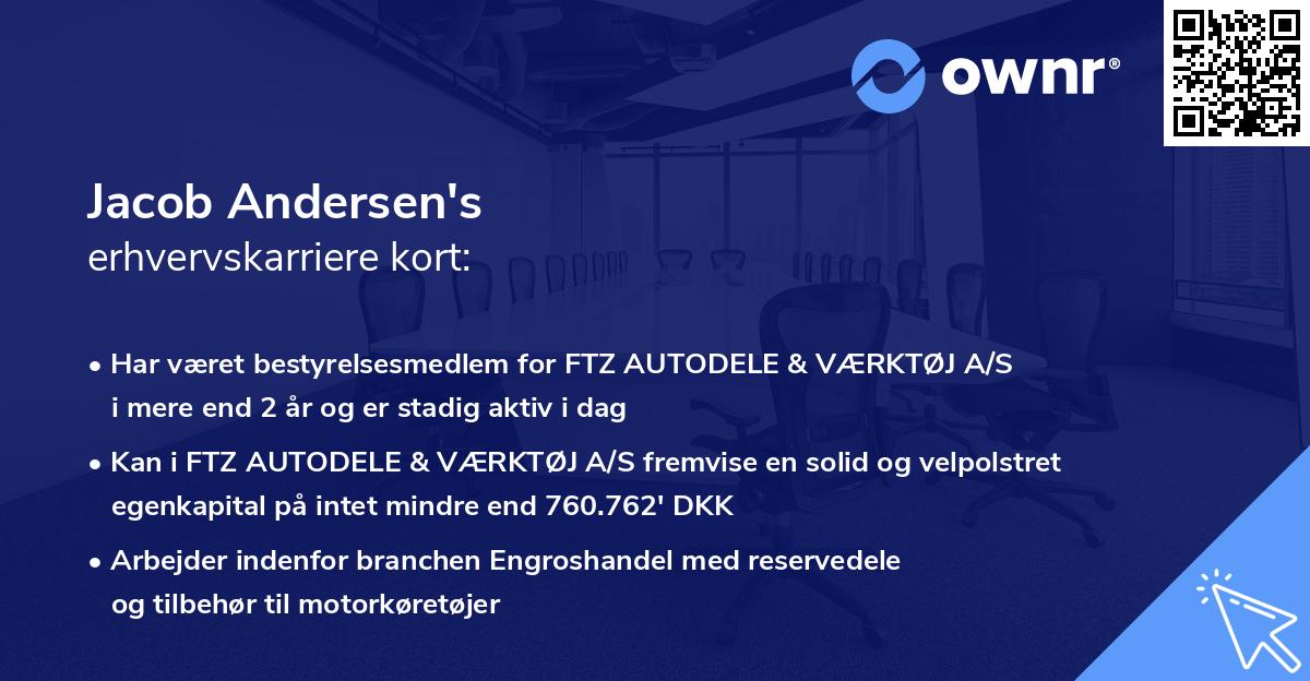 Jacob Andersen's erhvervskarriere kort