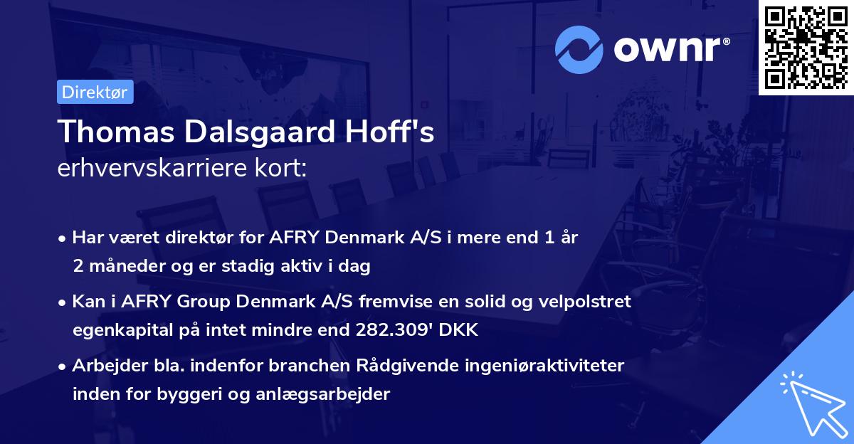 Thomas Dalsgaard Hoff's erhvervskarriere kort