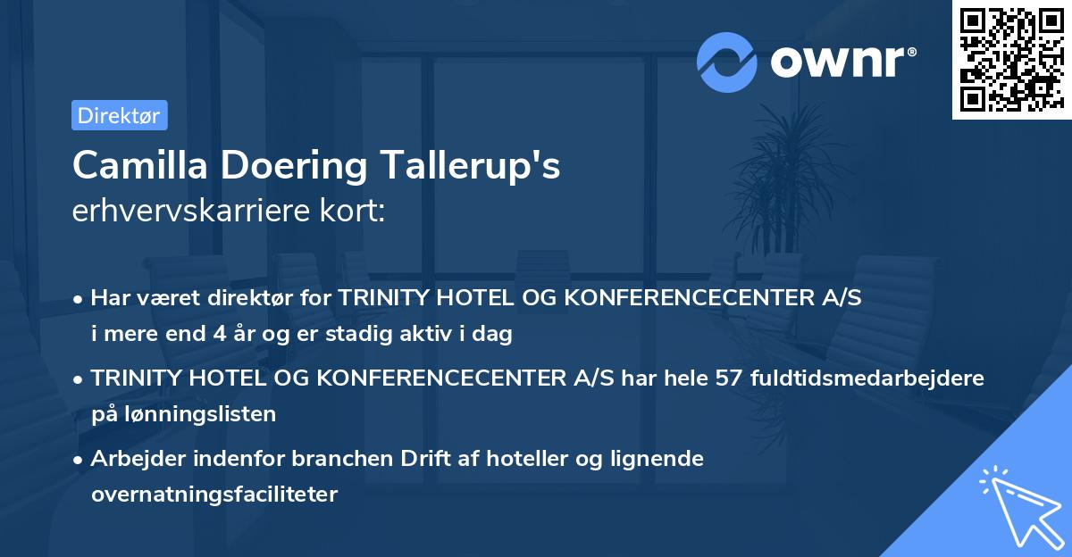 Camilla Doering Tallerup's erhvervskarriere kort