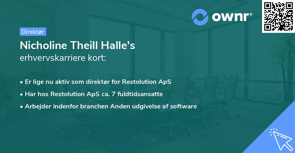 Nicholine Theill Halle's erhvervskarriere kort