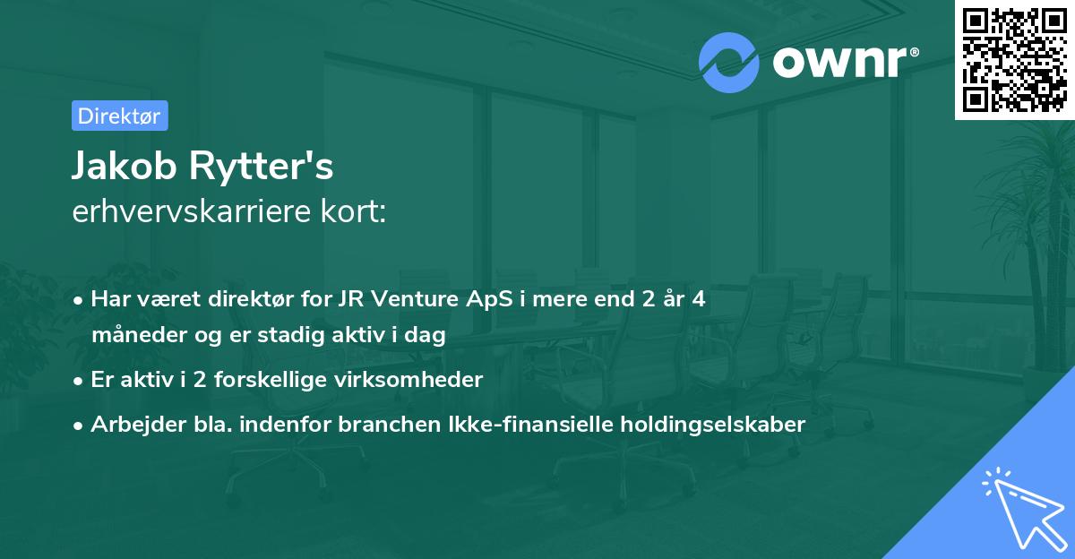 Jakob Rytter's erhvervskarriere kort