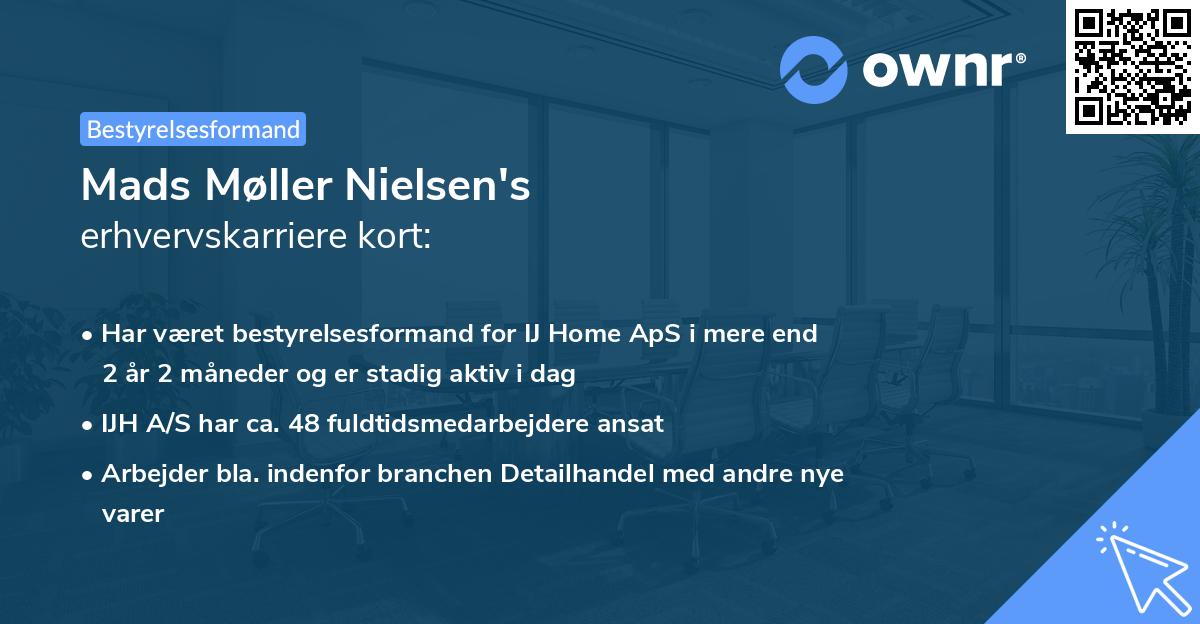 Mads Møller Nielsen's erhvervskarriere kort