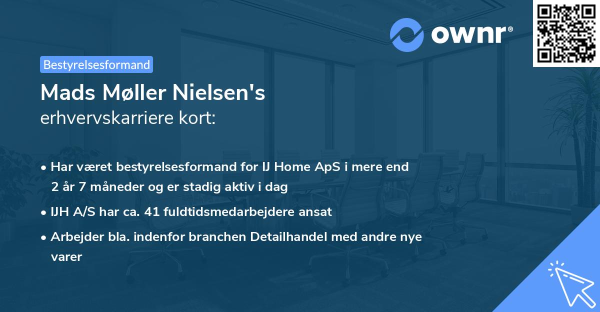 Mads Møller Nielsen's erhvervskarriere kort