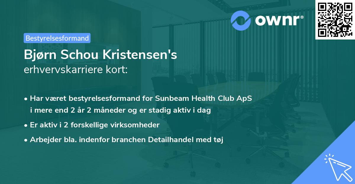 Bjørn Schou Kristensen's erhvervskarriere kort
