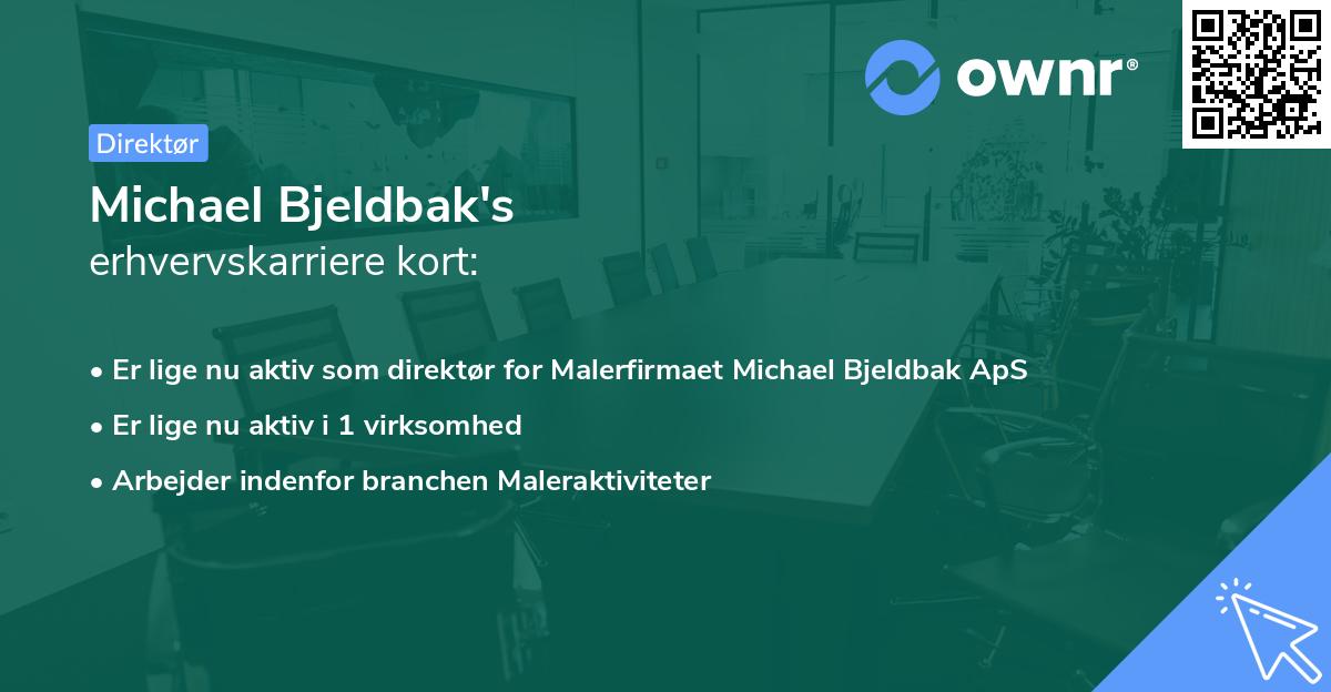 Michael Bjeldbak's erhvervskarriere kort