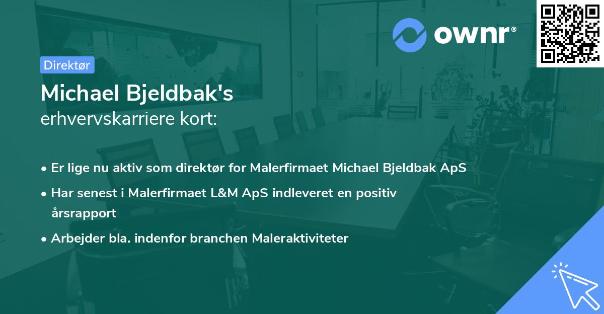 Michael Bjeldbak's erhvervskarriere kort