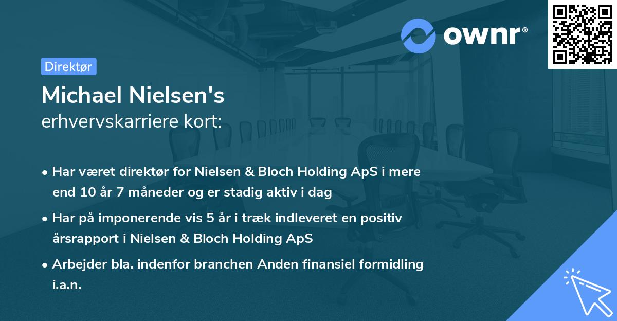 Michael Nielsen's erhvervskarriere kort