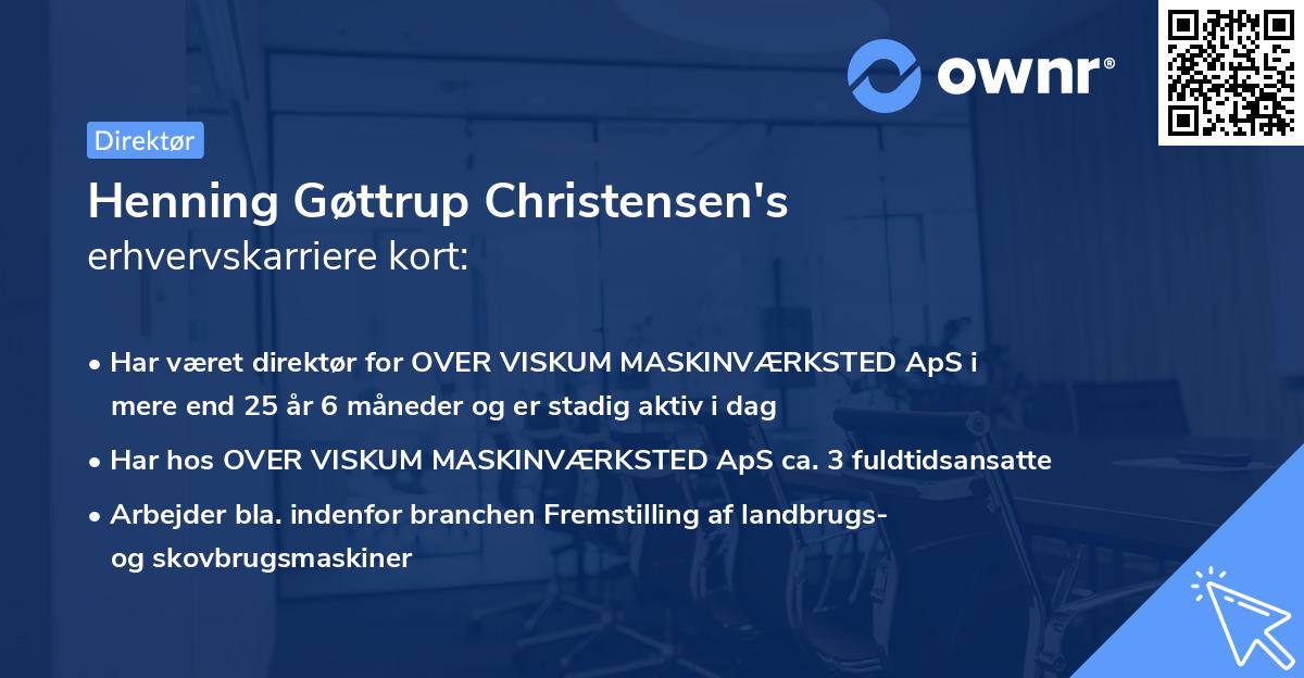 Henning Gøttrup Christensen's erhvervskarriere kort