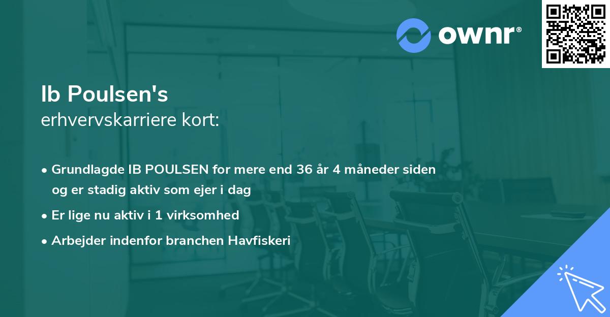 Ib Poulsen's erhvervskarriere kort