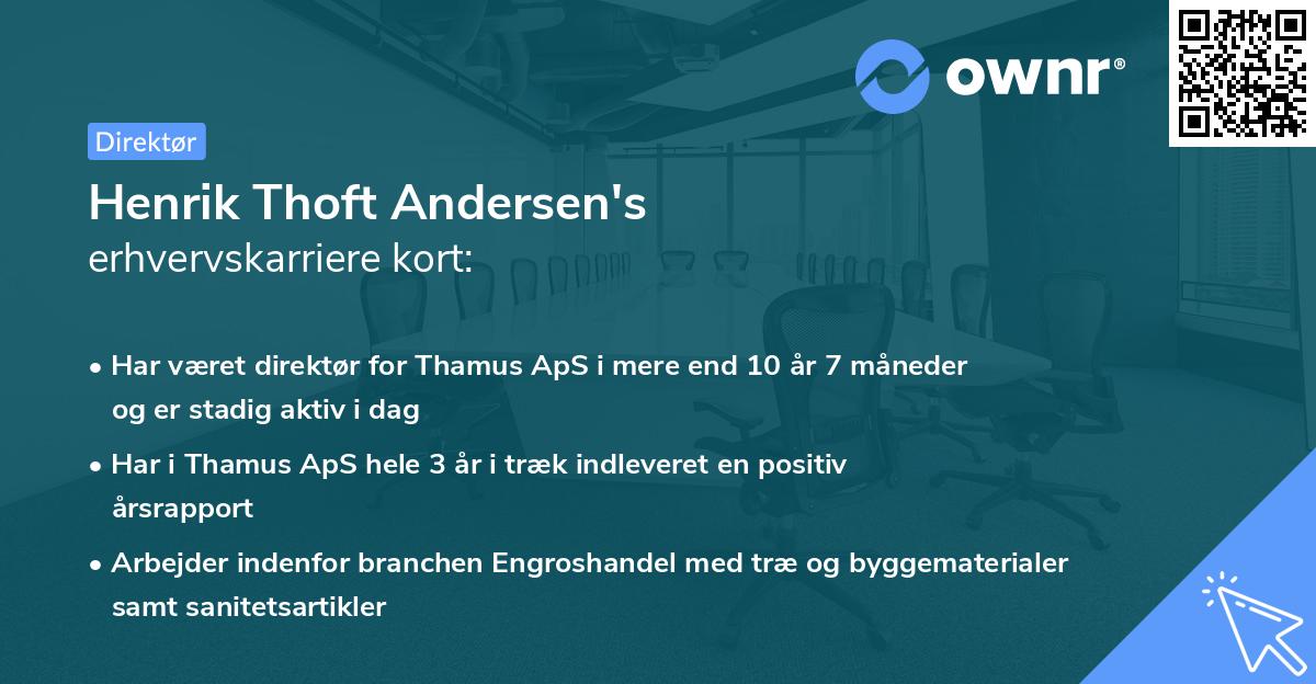 Henrik Thoft Andersen's erhvervskarriere kort