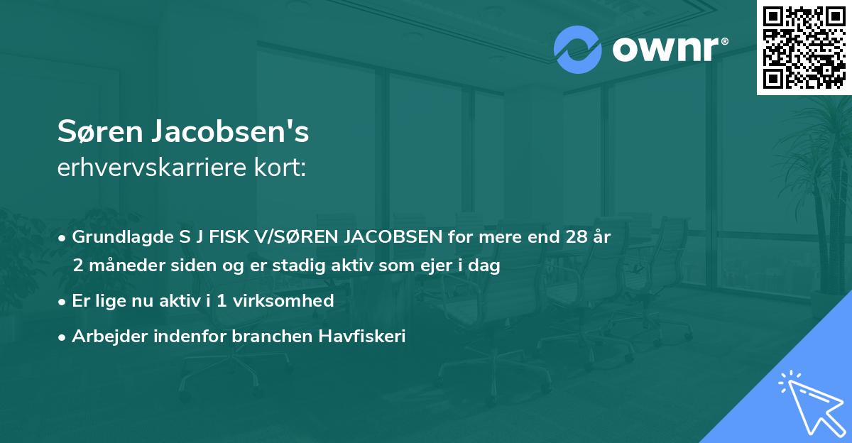 Søren Jacobsen's erhvervskarriere kort
