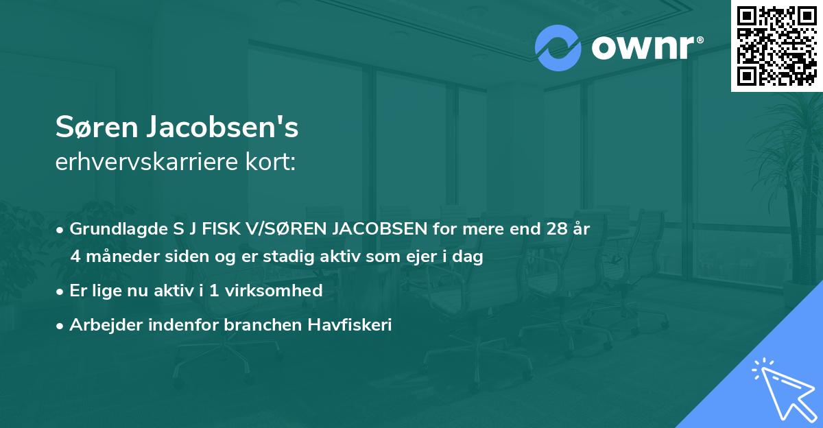 Søren Jacobsen's erhvervskarriere kort