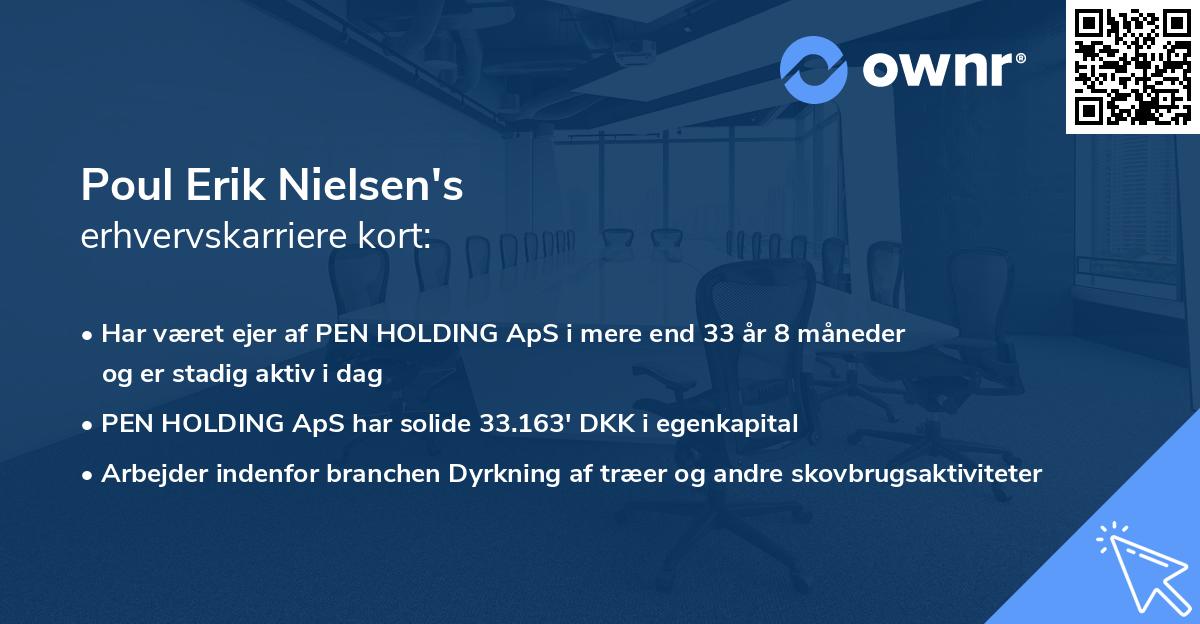Poul Erik Nielsen's erhvervskarriere kort