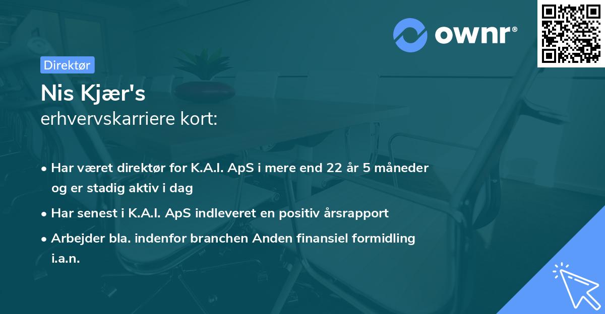 Nis Kjær's erhvervskarriere kort