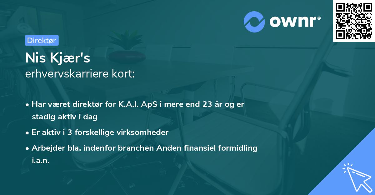 Nis Kjær's erhvervskarriere kort