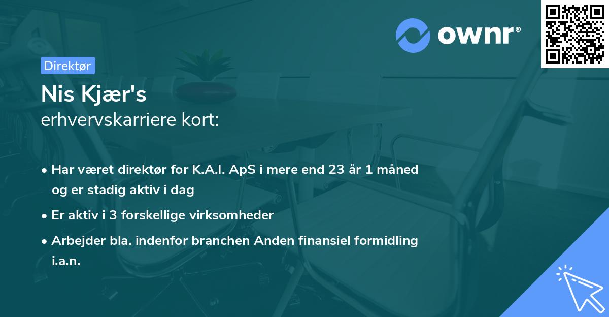 Nis Kjær's erhvervskarriere kort