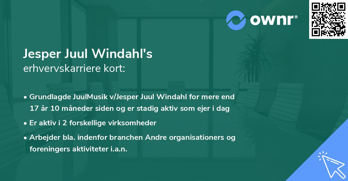 Jesper Juul Windahl's erhvervskarriere kort