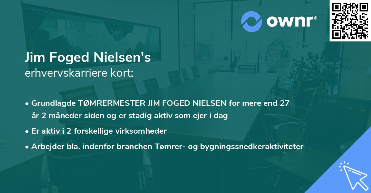 Jim Foged Nielsen's erhvervskarriere kort