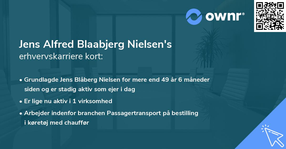 Jens Alfred Blaabjerg Nielsen's erhvervskarriere kort