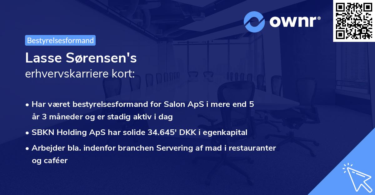 Lasse Sørensen's erhvervskarriere kort