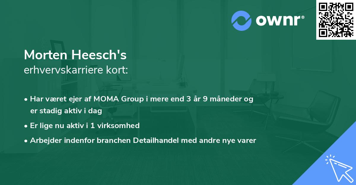 Morten Heesch's erhvervskarriere kort