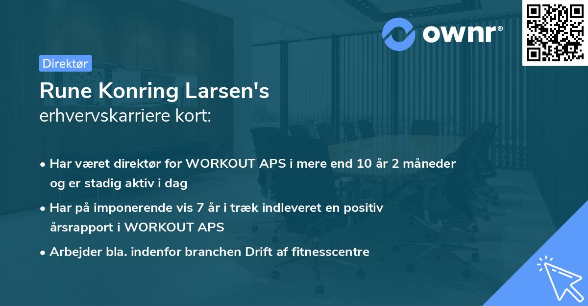 Rune Konring Larsen's erhvervskarriere kort
