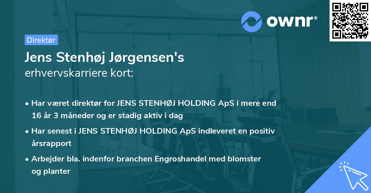 Jens Stenhøj Jørgensen's erhvervskarriere kort
