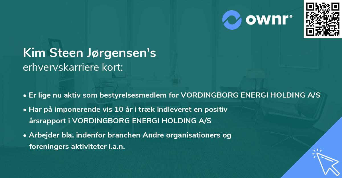 Kim Steen Jørgensen's erhvervskarriere kort