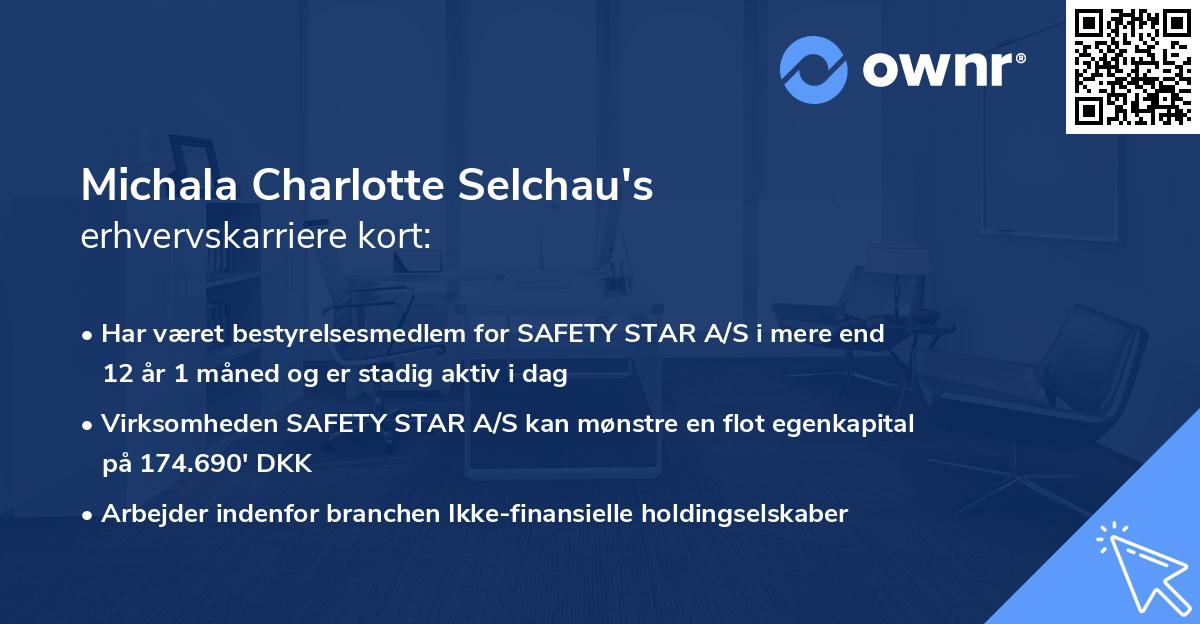 Michala Charlotte Selchau's erhvervskarriere kort