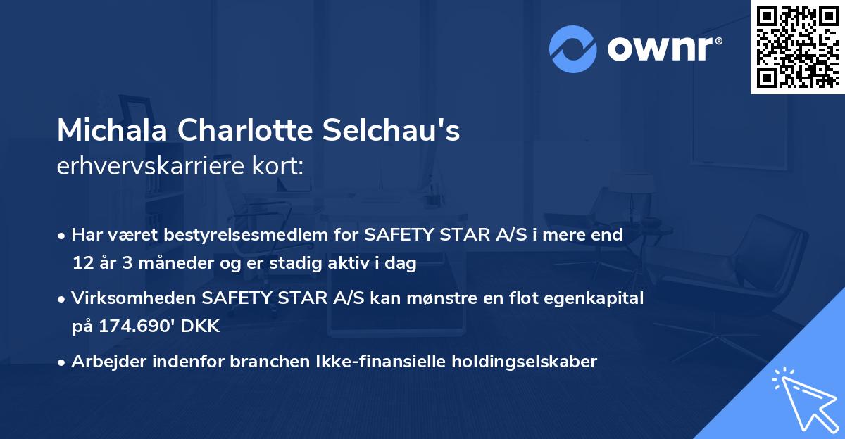 Michala Charlotte Selchau's erhvervskarriere kort