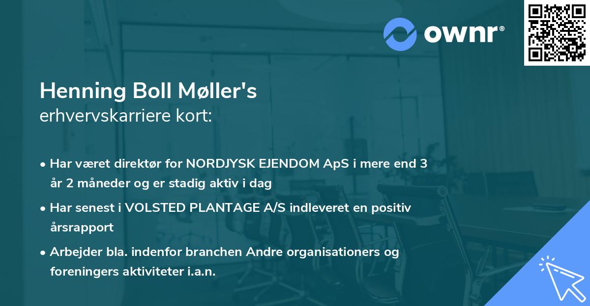 Henning Boll Møller's erhvervskarriere kort