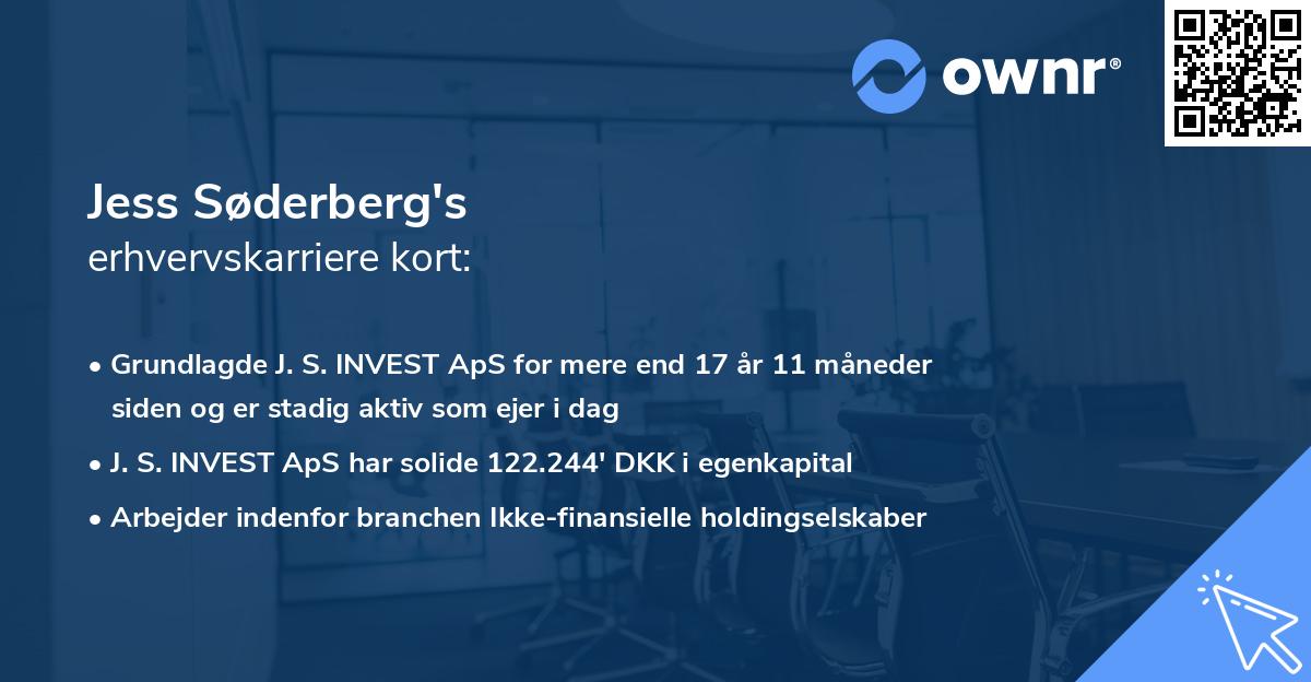Jess Søderberg's erhvervskarriere kort
