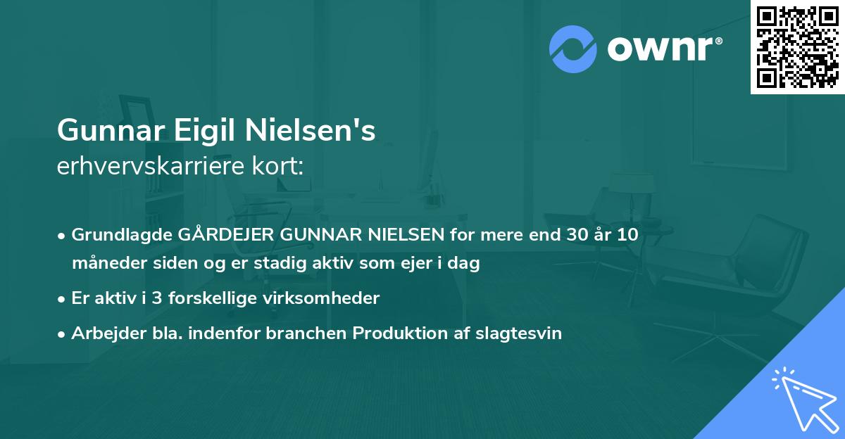 Gunnar Eigil Nielsen's erhvervskarriere kort