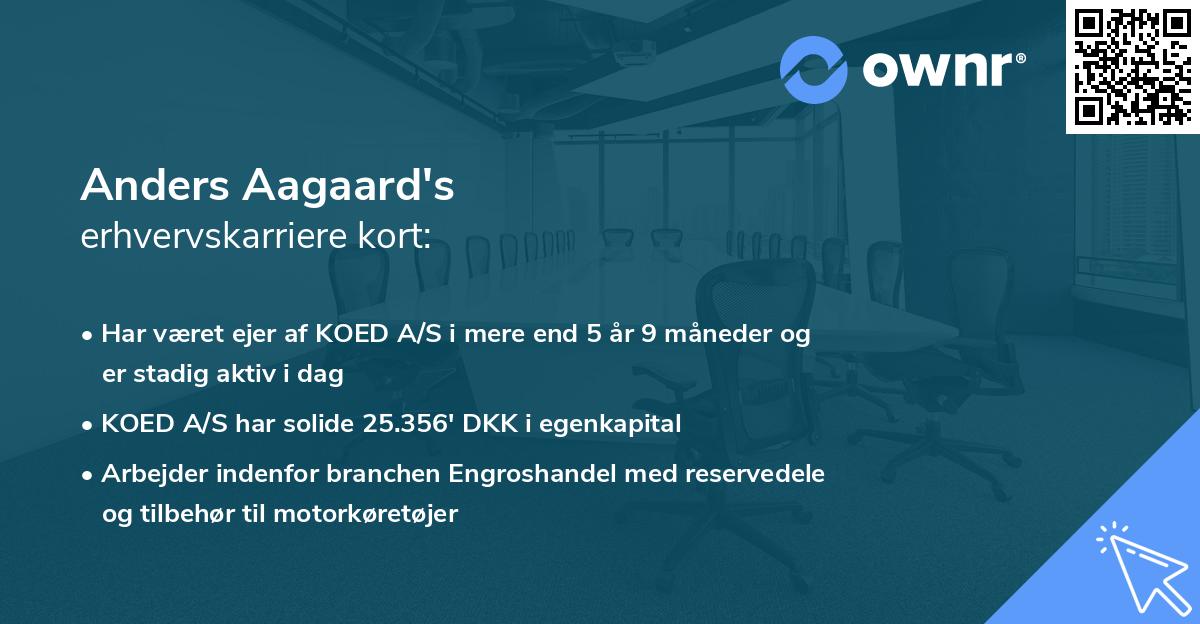 Anders Aagaard's erhvervskarriere kort