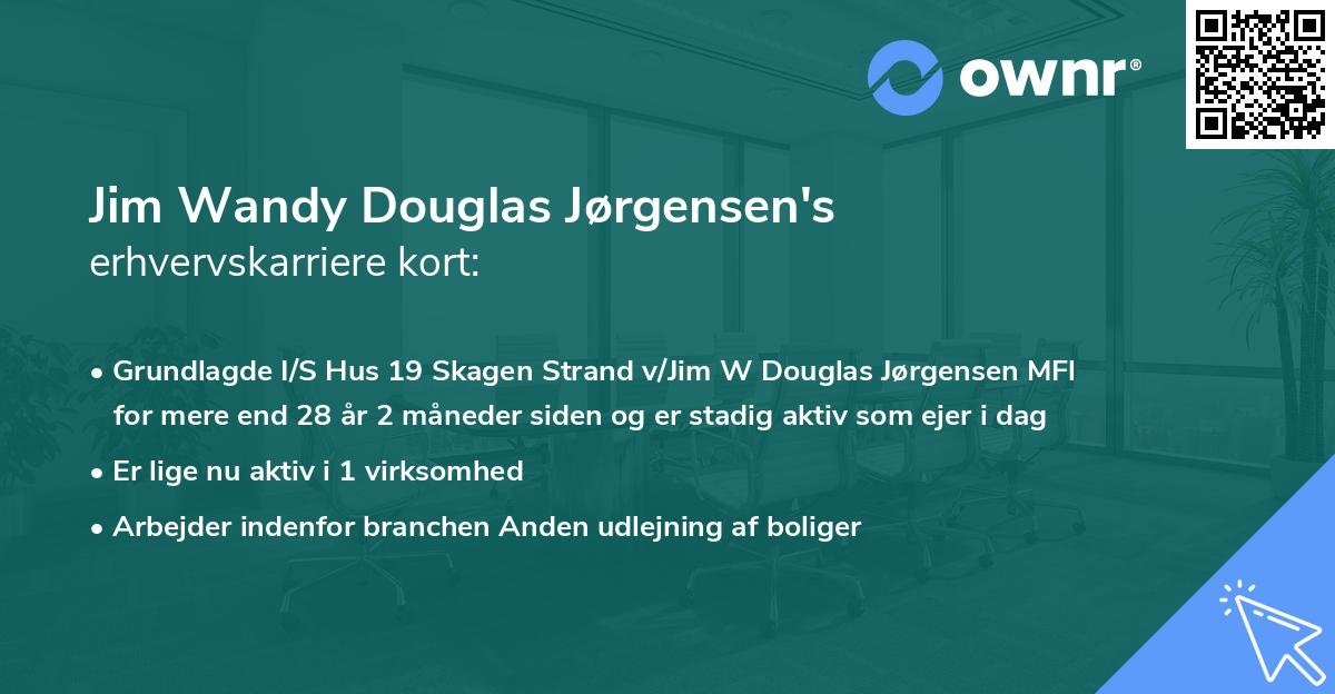 Jim Wandy Douglas Jørgensen's erhvervskarriere kort