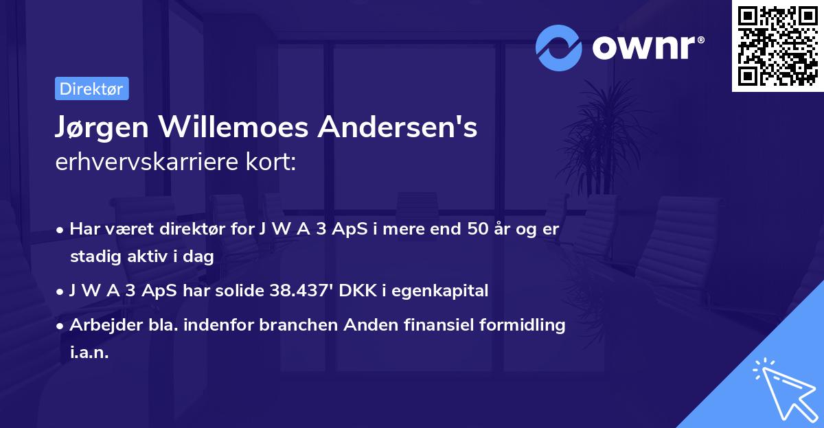 Jørgen Willemoes Andersen's erhvervskarriere kort