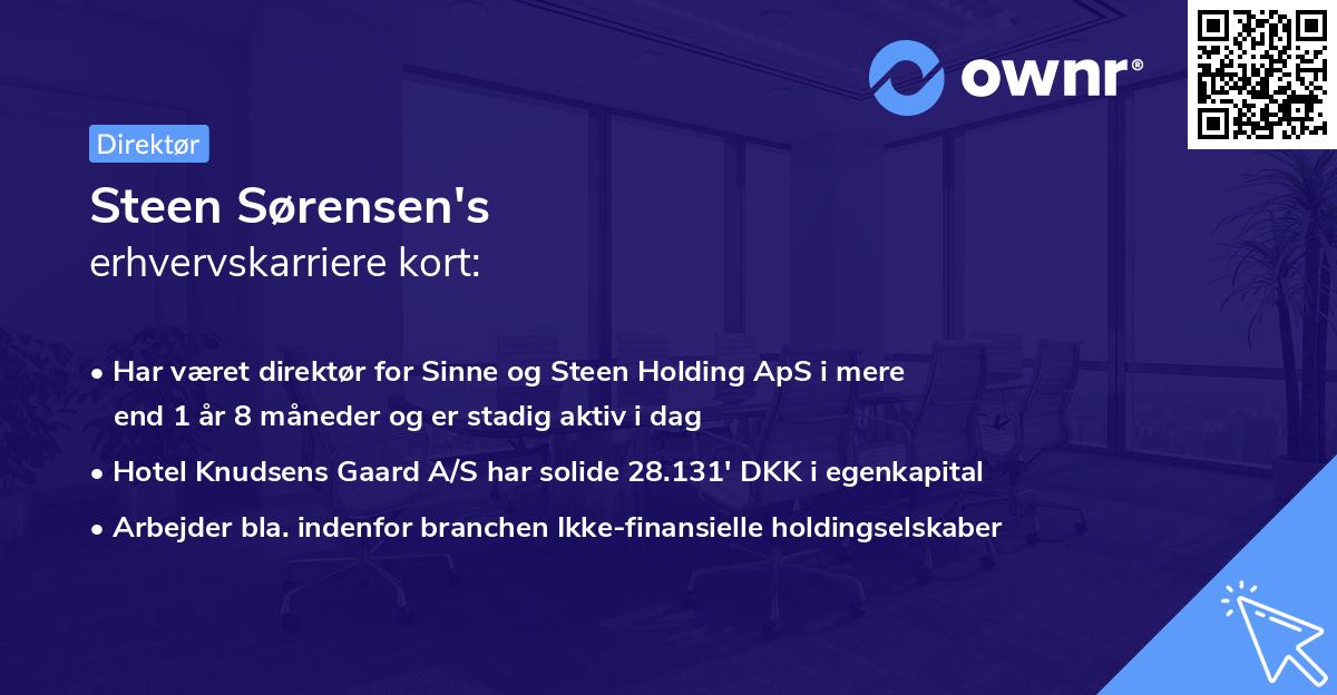 Steen Sørensen's erhvervskarriere kort