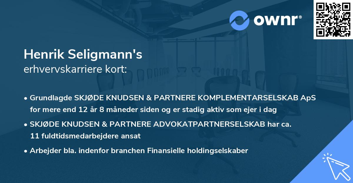 Henrik Seligmann's erhvervskarriere kort